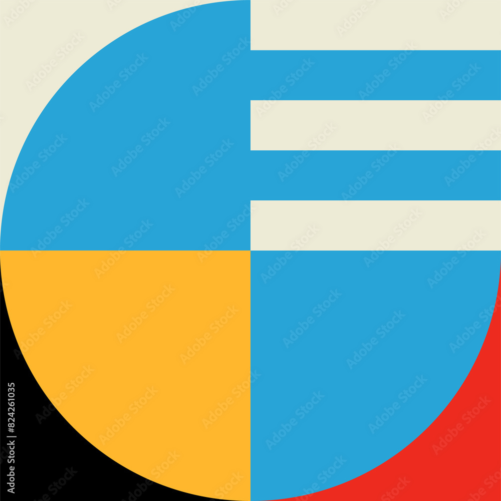 Poster graphic, abstract modern pattern element or shape