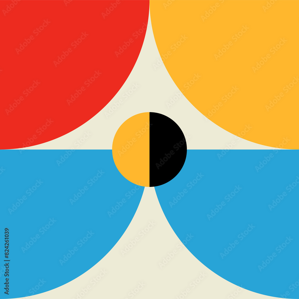 Poster abstract, graphic modern pattern shape or element