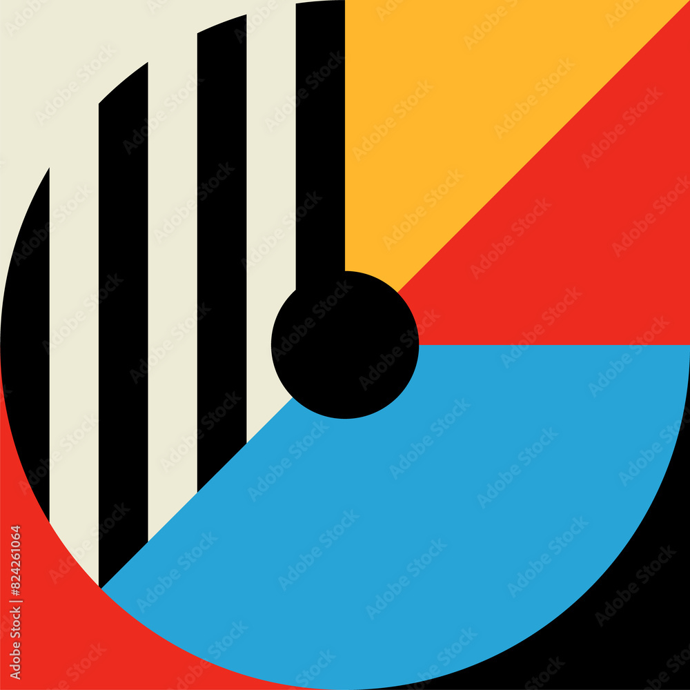 Poster geometric, abstract modern pattern block or shape