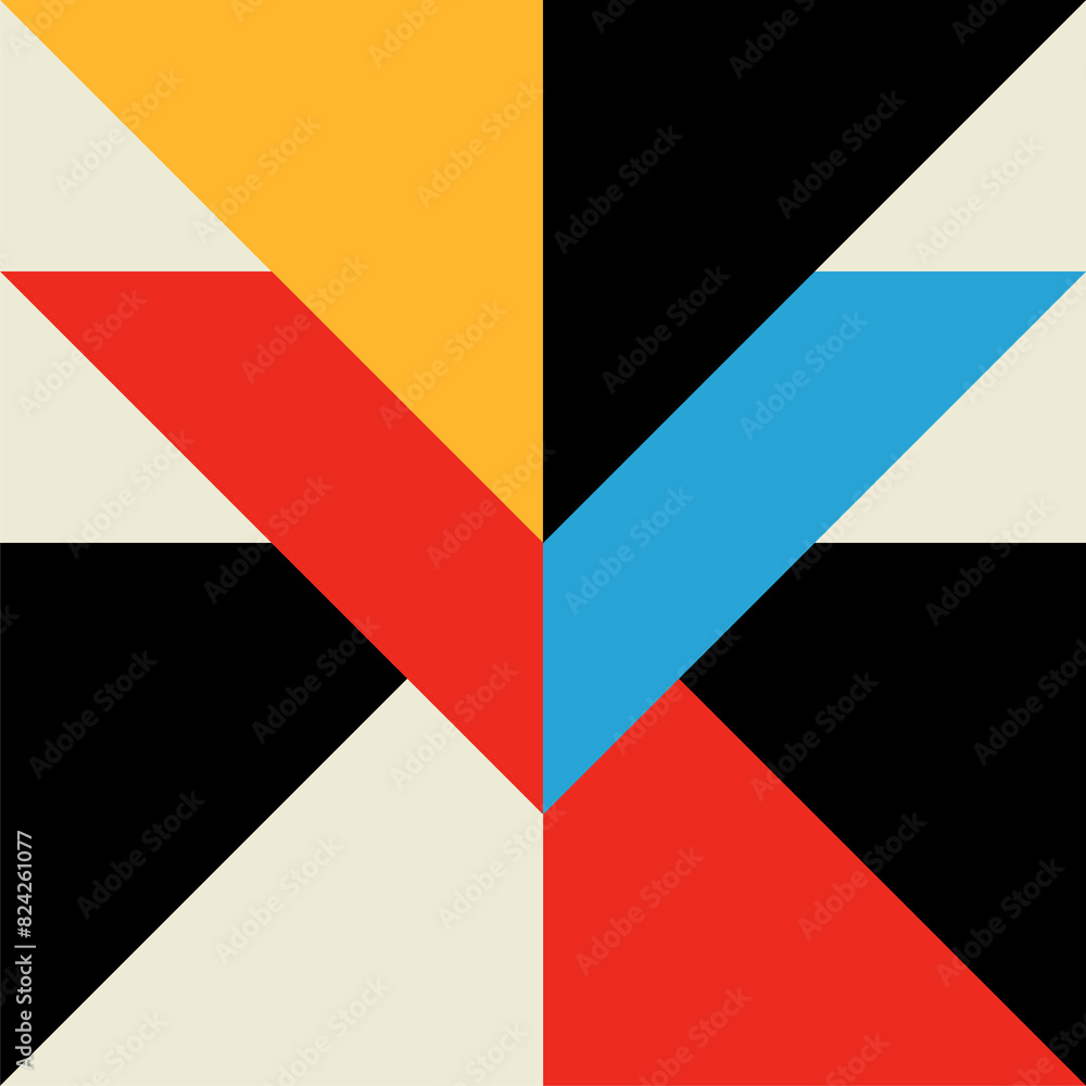 Poster colorful, abstract modern pattern form or element