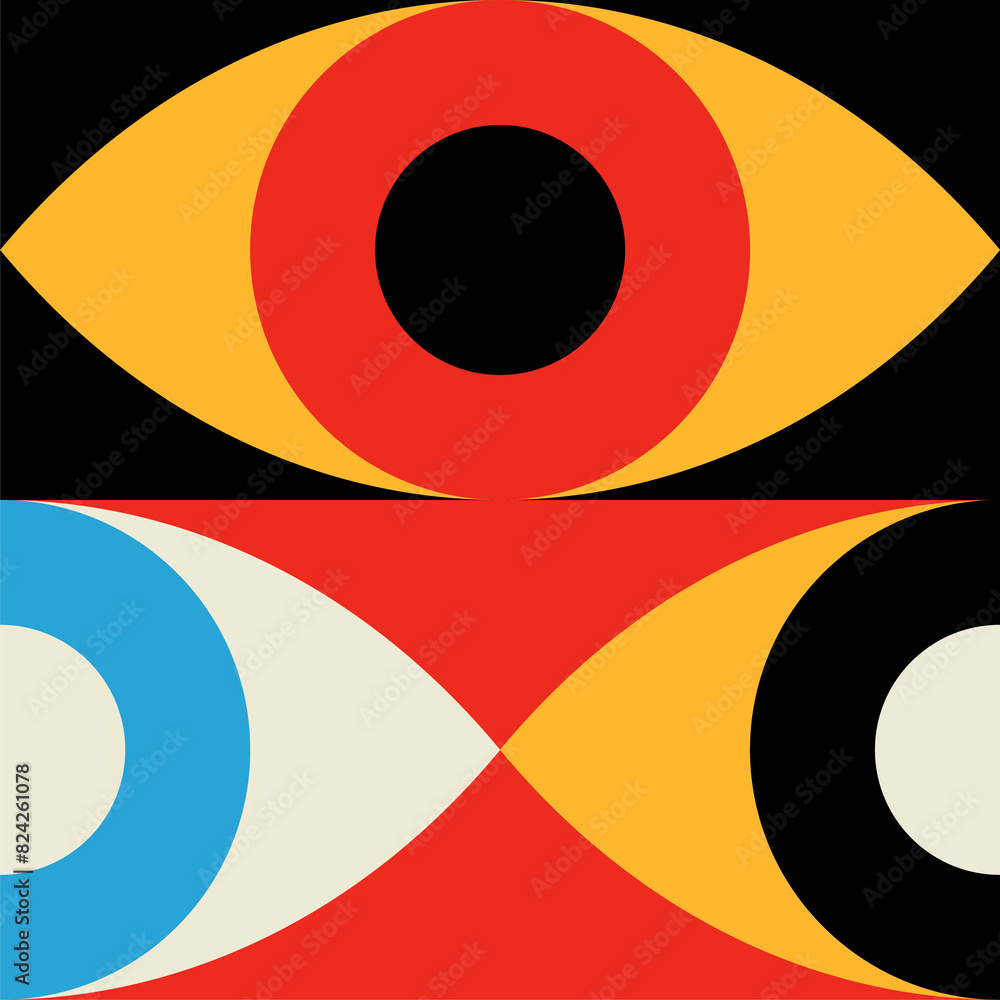 Poster geometric, colorful modern pattern element