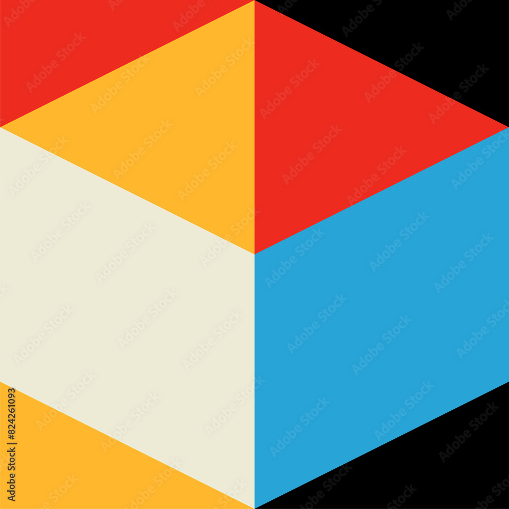 Aufkleber graphic, colorful modern pattern block or element