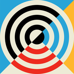 Abstract, colorful modern pattern block or shape