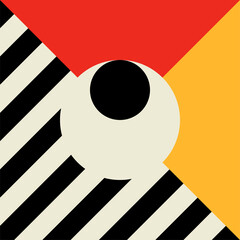 Colorful, geometric modern pattern shape or form