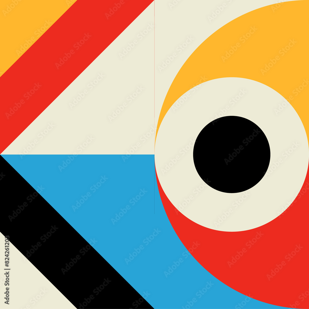 Poster geometric, graphic modern pattern shape or form