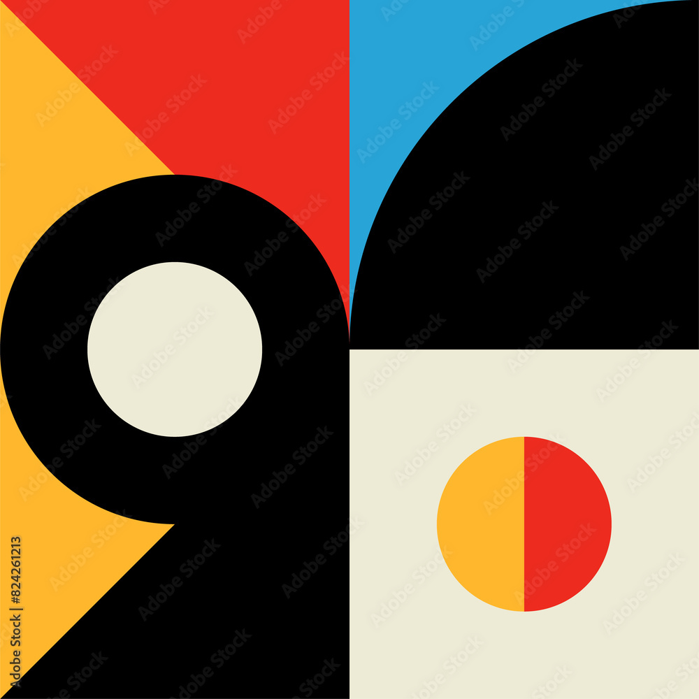 Poster abstract, geometric modern pattern shape or form