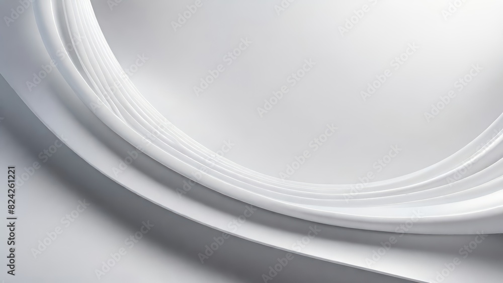 Poster soft and smooth textured 3d effect gray wavy curved lines abstract background.