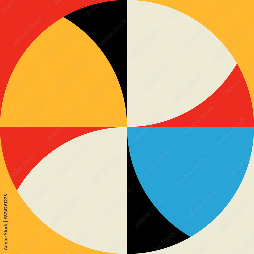 Aufkleber abstract, colorful modern pattern element or shape