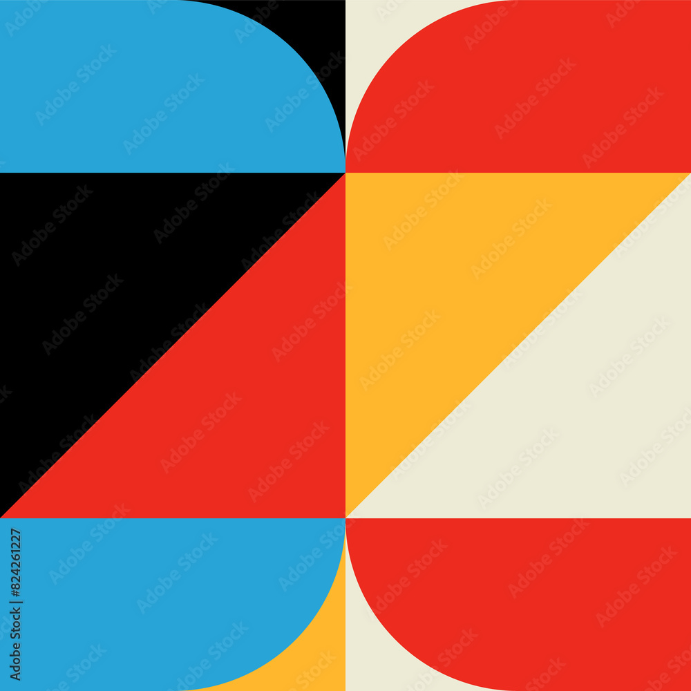 Poster graphic, colorful modern pattern form or element