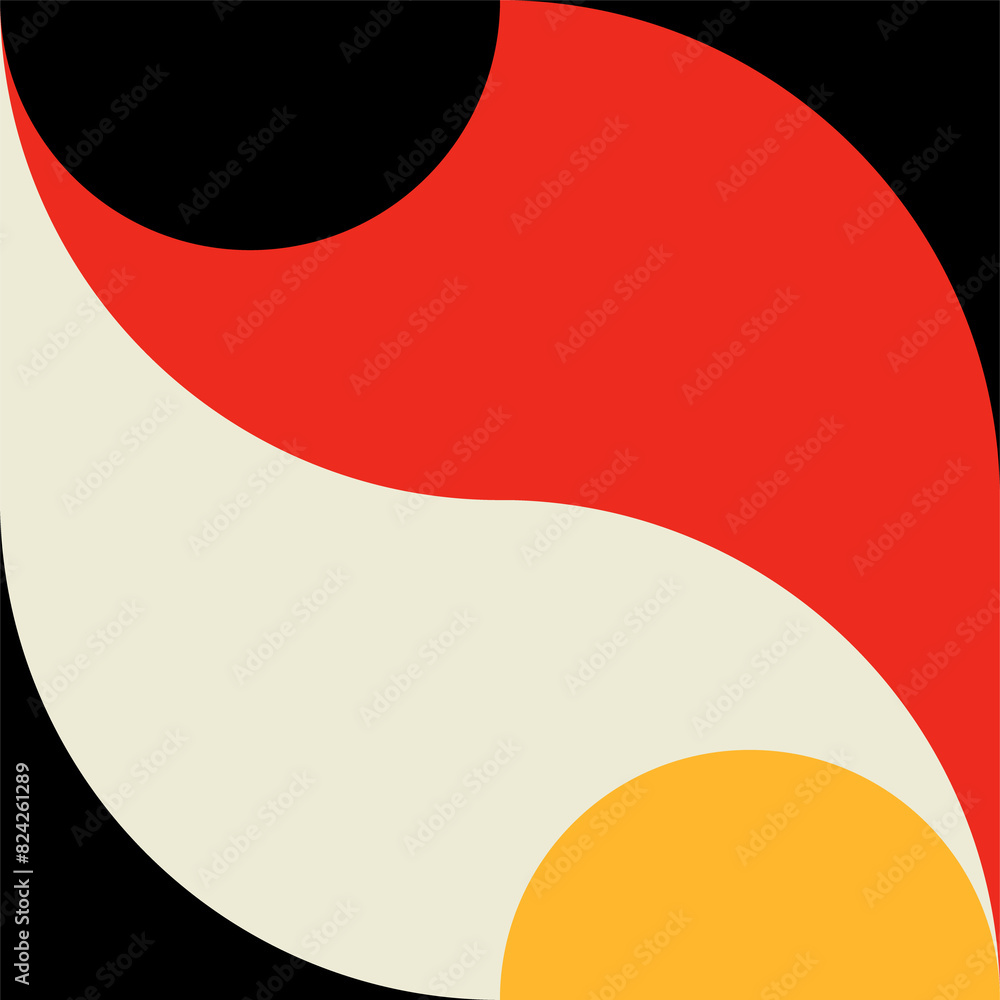 Poster graphic, geometric modern pattern shape or form