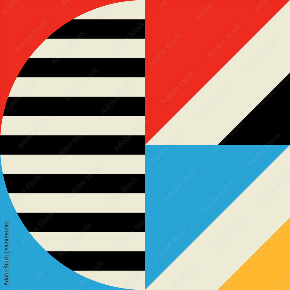 Poster colorful, abstract modern pattern element or shape