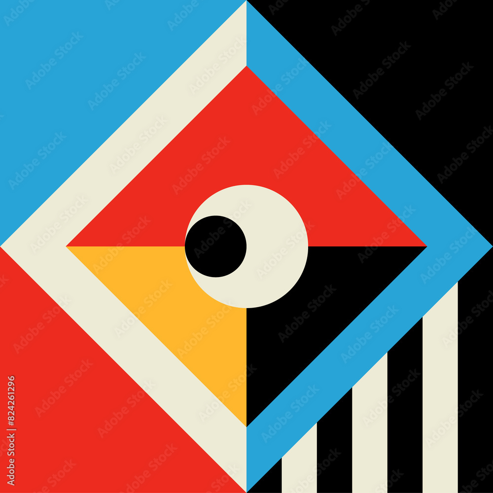 Poster abstract, colorful modern pattern element or shape