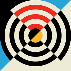 Abstract, colorful modern pattern form or element