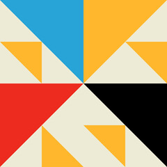 Colorful, geometric modern pattern element