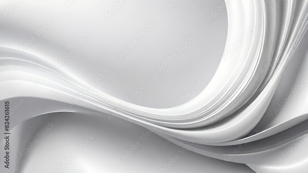 Poster soft and smooth textured 3d effect gray wavy curved lines abstract background.