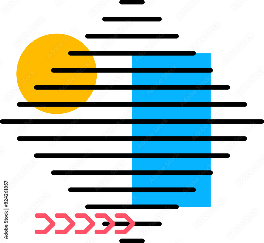 Poster geometric memphis shape or abstract pattern