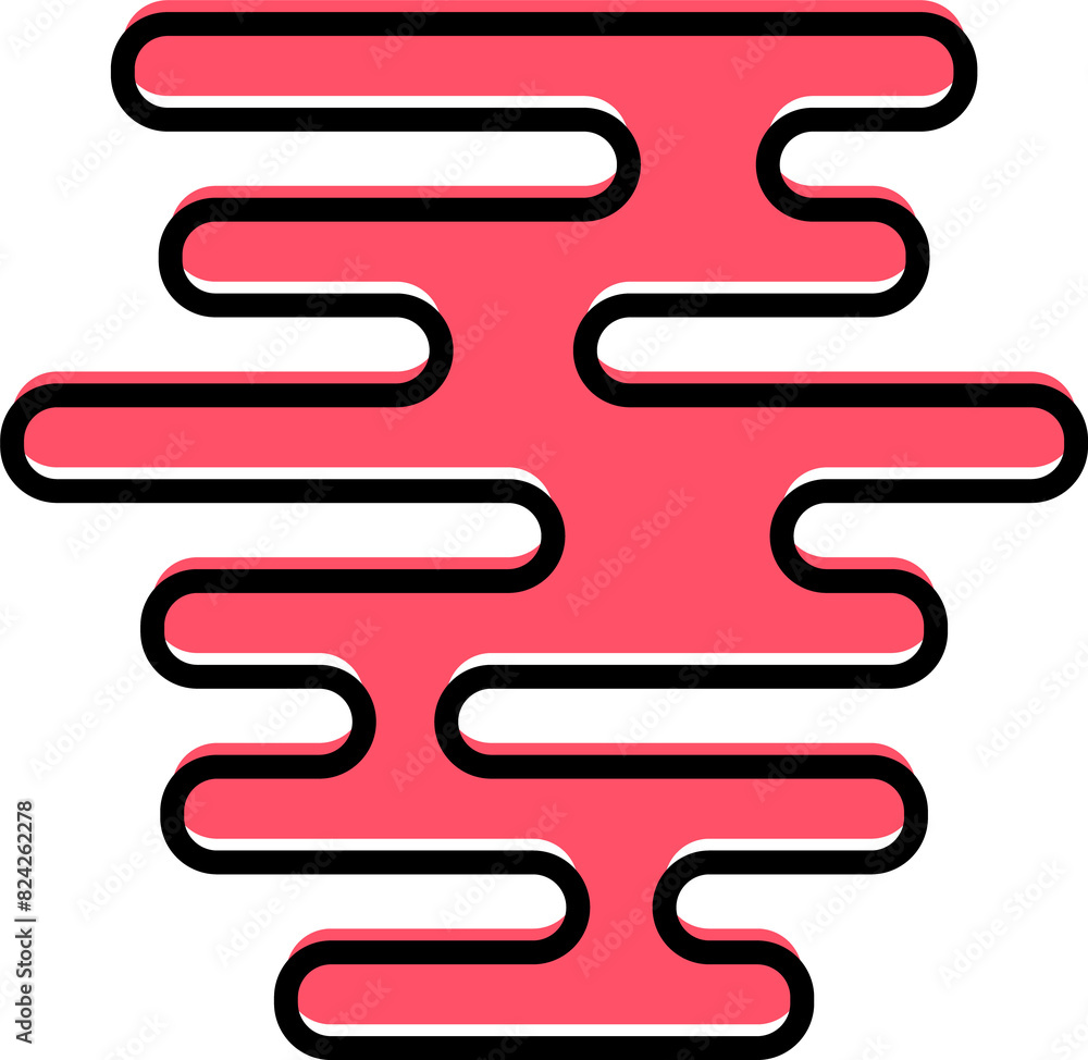 Poster abstract geometric memphis shape, asymmetric from