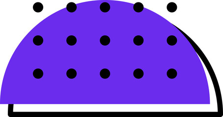 Abstract geometric memphis semi-circle with dots