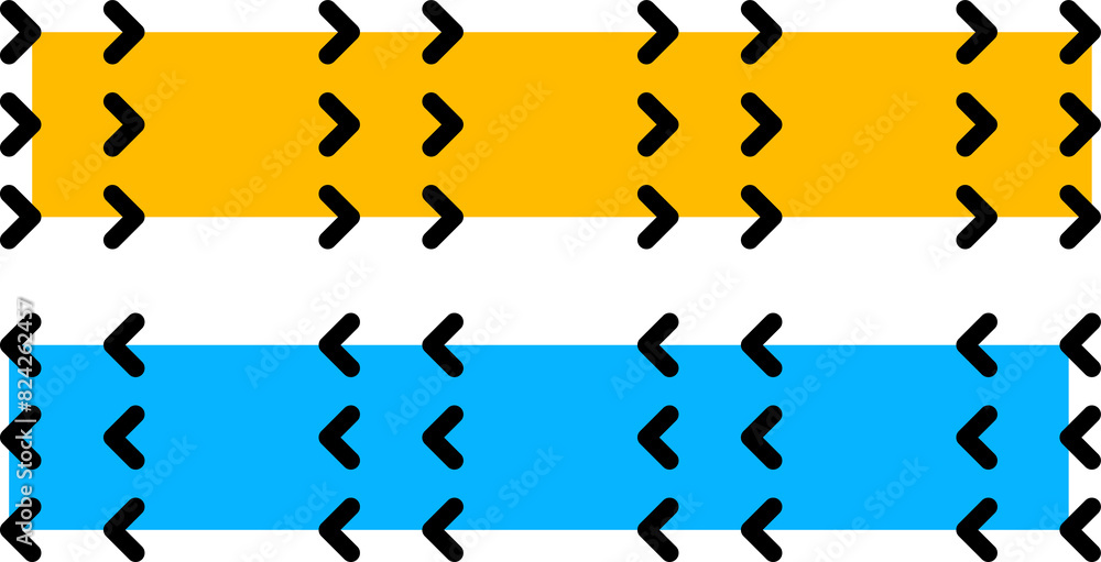 Poster abstract memphis shape rectangles with arrows