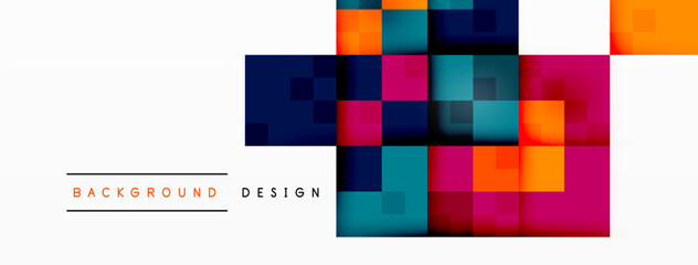 Dynamic colorful squares background. Vector Illustration For Wallpaper, Banner, Background, Card, Book Illustration, landing page