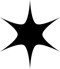 Obraz premium Y2K retro graphic symbol, groovy geometric element