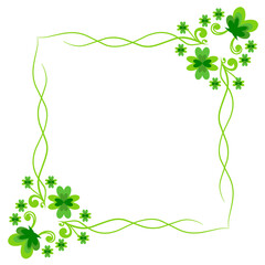 Fototapeta premium Clover Leaf Frame Decoration