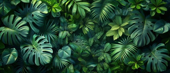 Background Tropical. Every step into the lush rainforest reveals a world of green, where leaves and branches intertwine like dancers in an ancient ballet, telling stories of centuries past.