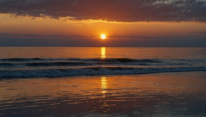 Obraz premium sunset over a calm lake
