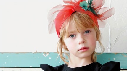 fashionable, child, Crimson, model