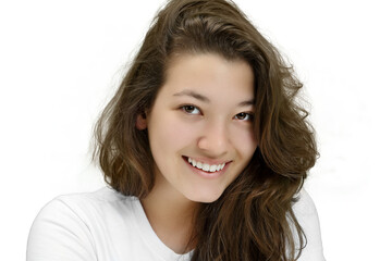 young and friendly teacher at her desk interacting the class