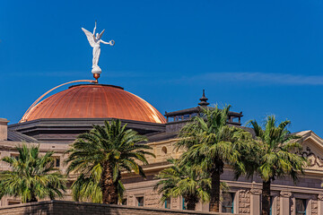 Arizona State Capitol Building in Phoenix, Angel on top of the copper dome