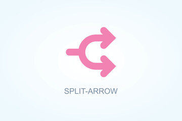 Split Arrow Vector  Or Logo Sign Symbol Illustration