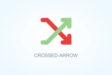 Crossed Arrow Vector  Or Logo Sign Symbol Illustration