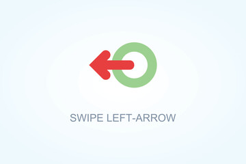 Swipe Left Arrow Vector  Or Logo Sign Symbol Illustration