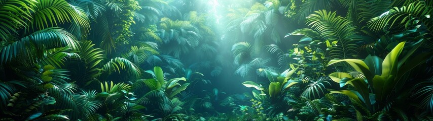 Background Tropical. Enveloped by verdant foliage, the rainforest is a green paradise.