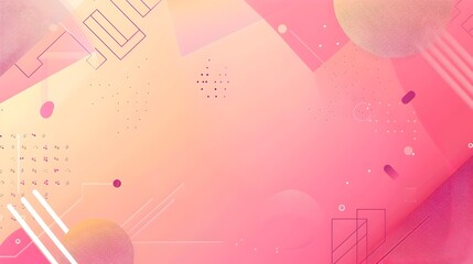 Dynamic Pink Geometric Abstract Background with Copyspace for Design Template or Presentation Slide
