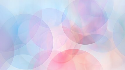 Serene Interconnected Pastel Circles Abstract Digital Art Background