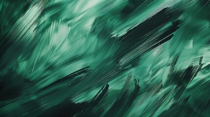 A sophisticated monochromatic abstract background with soft brushstroke textures in varying shades of emerald green, offering a rich and calming design.