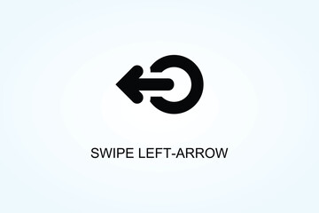 Swipe Left Arrow Vector  Or Logo Sign Symbol Illustration