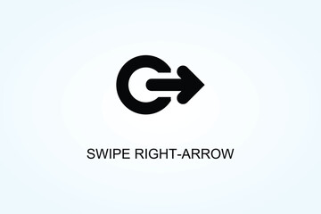 Swipe Right Arrow Vector  Or Logo Sign Symbol Illustration