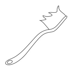 Fototapeta premium Continuous line drawing of Toothbrush. Vector illustration.