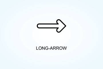 Long Arrow Vector  Or Logo Sign Symbol Illustration
