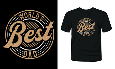 World's best dad fathers day vintage badge, t-shirt, sticker, mug print