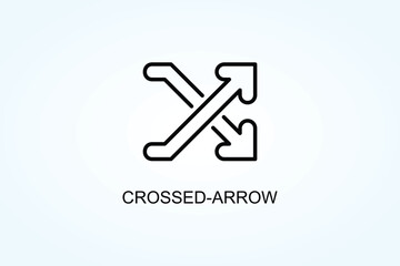 Crossed Arrow Vector  Or Logo Sign Symbol Illustration