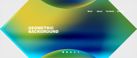 Abstract geometric shapes web design page. Vector Illustration For Wallpaper, Banner, Background, Card, Book Illustration, landing page