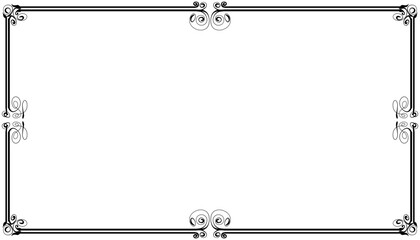 Vintage black frame design. Perfect for invitation cards, book covers, wallpapers, banners, web