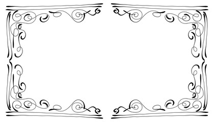 Vintage black frame design. Perfect for invitation cards, book covers, wallpapers, banners, web