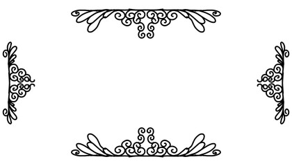 Vintage black frame design. Perfect for invitation cards, book covers, wallpapers, banners, web