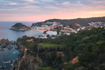 sunset over Tosa de Mar, Catalunya