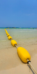 Yellow buoy line